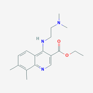molecular formula C18H25N3O2 B5689012 ethyl 4-{[2-(dimethylamino)ethyl]amino}-7,8-dimethyl-3-quinolinecarboxylate 