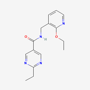 molecular formula C15H18N4O2 B5689031 N-[(2-ethoxy-3-pyridinyl)methyl]-2-ethyl-5-pyrimidinecarboxamide 