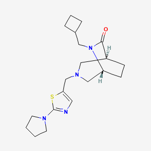 molecular formula C20H30N4OS B5689045 (1S*,5R*)-6-(cyclobutylmethyl)-3-[(2-pyrrolidin-1-yl-1,3-thiazol-5-yl)methyl]-3,6-diazabicyclo[3.2.2]nonan-7-one 
