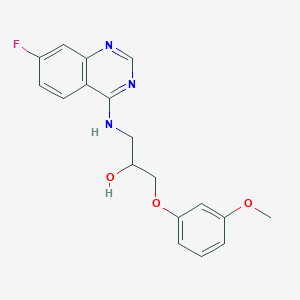 molecular formula C18H18FN3O3 B5689051 1-[(7-fluoroquinazolin-4-yl)amino]-3-(3-methoxyphenoxy)propan-2-ol 