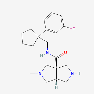 molecular formula C20H28FN3O B5689057 rel-(3aR,6aR)-N-{[1-(3-fluorophenyl)cyclopentyl]methyl}-2-methylhexahydropyrrolo[3,4-c]pyrrole-3a(1H)-carboxamide dihydrochloride 