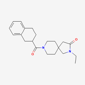 molecular formula C21H28N2O2 B5689065 2-ethyl-8-(1,2,3,4-tetrahydronaphthalen-2-ylcarbonyl)-2,8-diazaspiro[4.5]decan-3-one 