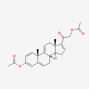 molecular formula C25H28O5 B568909 3,21-Bis(acetyloxy)pregna-1,3,5,9(11),16-pentaen-20-one CAS No. 1058744-83-4