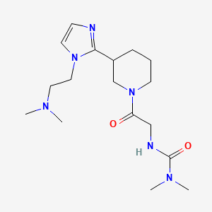 molecular formula C17H30N6O2 B5689105 N'-[2-(3-{1-[2-(dimethylamino)ethyl]-1H-imidazol-2-yl}piperidin-1-yl)-2-oxoethyl]-N,N-dimethylurea 
