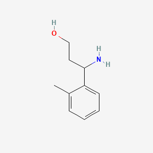 molecular formula C10H15NO B568911 3-Amino-3-(2-methylphenyl)propan-1-ol CAS No. 21464-52-8