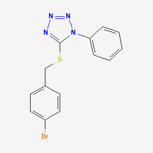 molecular formula C14H11BrN4S B5689121 5-[(4-溴苄基)硫代]-1-苯基-1H-四唑 