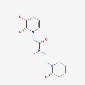 molecular formula C16H23N3O4 B5689132 2-(3-methoxy-2-oxopyridin-1(2H)-yl)-N-methyl-N-[2-(2-oxopiperidin-1-yl)ethyl]acetamide 