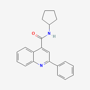 molecular formula C21H20N2O B5689152 N-cyclopentyl-2-phenyl-4-quinolinecarboxamide 