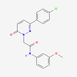 molecular formula C19H16ClN3O3 B5689160 2-[3-(4-chlorophenyl)-6-oxo-1(6H)-pyridazinyl]-N-(3-methoxyphenyl)acetamide 