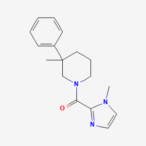 molecular formula C17H21N3O B5689176 3-methyl-1-[(1-methyl-1H-imidazol-2-yl)carbonyl]-3-phenylpiperidine 
