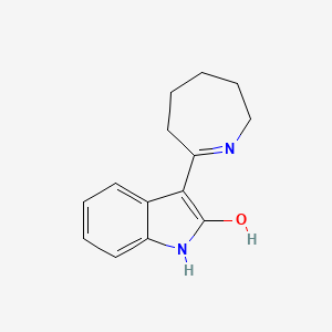 molecular formula C14H16N2O B5689180 3-(2-azepanylidene)-1,3-dihydro-2H-indol-2-one 