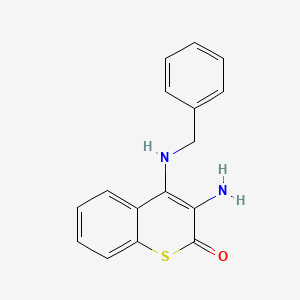 molecular formula C16H14N2OS B5689190 3-amino-4-(benzylamino)-2H-thiochromen-2-one CAS No. 66285-08-3
