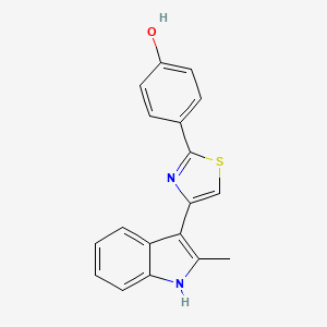 molecular formula C18H14N2OS B5689194 4-[4-(2-methyl-1H-indol-3-yl)-1,3-thiazol-2-yl]phenol 