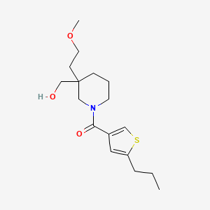 molecular formula C17H27NO3S B5689205 {3-(2-methoxyethyl)-1-[(5-propyl-3-thienyl)carbonyl]-3-piperidinyl}methanol 