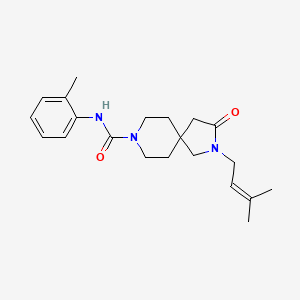 molecular formula C21H29N3O2 B5689230 2-(3-methyl-2-buten-1-yl)-N-(2-methylphenyl)-3-oxo-2,8-diazaspiro[4.5]decane-8-carboxamide 