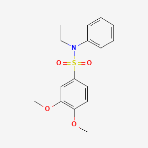molecular formula C16H19NO4S B5689251 N-ethyl-3,4-dimethoxy-N-phenylbenzenesulfonamide 