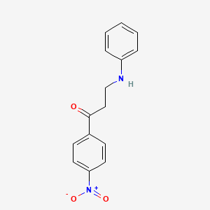 molecular formula C15H14N2O3 B5689284 3-anilino-1-(4-nitrophenyl)-1-propanone 