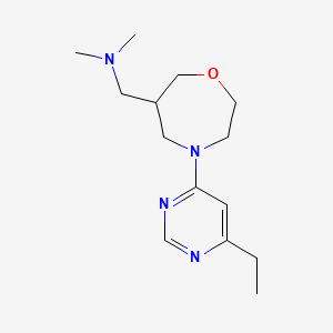 molecular formula C14H24N4O B5689292 1-[4-(6-ethylpyrimidin-4-yl)-1,4-oxazepan-6-yl]-N,N-dimethylmethanamine 
