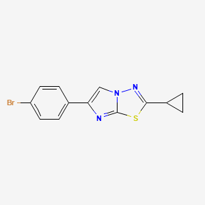 molecular formula C13H10BrN3S B5689294 6-(4-溴苯基)-2-环丙基咪唑并[2,1-b][1,3,4]噻二唑 
