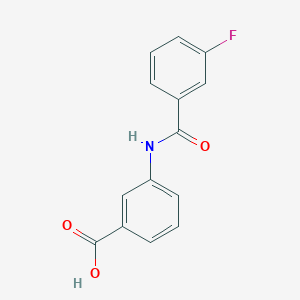 molecular formula C14H10FNO3 B5689297 3-[(3-fluorobenzoyl)amino]benzoic acid 