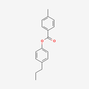 molecular formula C17H18O2 B5689333 4-propylphenyl 4-methylbenzoate 