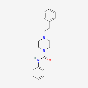 molecular formula C19H23N3O B5689352 N-phenyl-4-(2-phenylethyl)-1-piperazinecarboxamide 