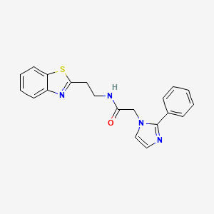 molecular formula C20H18N4OS B5689431 N-[2-(1,3-benzothiazol-2-yl)ethyl]-2-(2-phenyl-1H-imidazol-1-yl)acetamide 