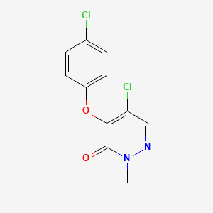 molecular formula C11H8Cl2N2O2 B5689470 5-chloro-4-(4-chlorophenoxy)-2-methyl-3(2H)-pyridazinone 