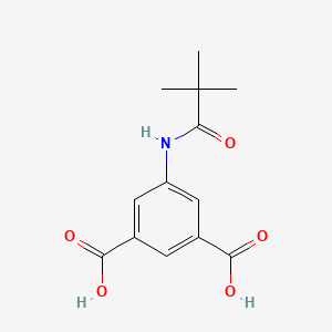 molecular formula C13H15NO5 B5689496 5-[(2,2-dimethylpropanoyl)amino]isophthalic acid 