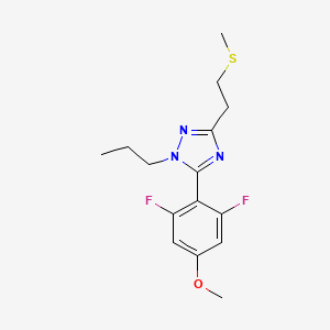 molecular formula C15H19F2N3OS B5689504 5-(2,6-difluoro-4-methoxyphenyl)-3-[2-(methylthio)ethyl]-1-propyl-1H-1,2,4-triazole 