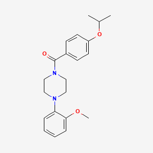 molecular formula C21H26N2O3 B5689515 1-(4-isopropoxybenzoyl)-4-(2-methoxyphenyl)piperazine 