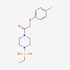 molecular formula C15H22N2O4S B5689528 1-(ethylsulfonyl)-4-[(4-methylphenoxy)acetyl]piperazine 