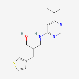 molecular formula C15H21N3OS B5689560 3-[(6-isopropylpyrimidin-4-yl)amino]-2-(3-thienylmethyl)propan-1-ol 
