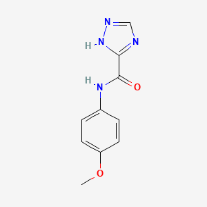 molecular formula C10H10N4O2 B5689571 N-(4-methoxyphenyl)-1H-1,2,4-triazole-3-carboxamide 