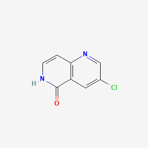 molecular formula C8H5ClN2O B568958 3-Chloro-1,6-naphthyridin-5(6H)-one CAS No. 1393583-57-7