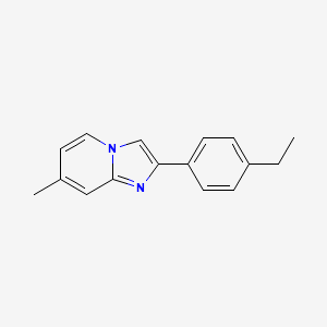 molecular formula C16H16N2 B5689585 2-(4-ethylphenyl)-7-methylimidazo[1,2-a]pyridine 