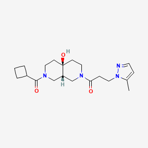 (4aR*,8aR*)-2-(cyclobutylcarbonyl)-7-[3-(5-methyl-1H-pyrazol-1-yl)propanoyl]octahydro-2,7-naphthyridin-4a(2H)-ol