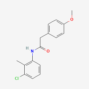 molecular formula C16H16ClNO2 B5689599 N-(3-chloro-2-methylphenyl)-2-(4-methoxyphenyl)acetamide 