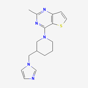 molecular formula C16H19N5S B5689604 4-[3-(1H-imidazol-1-ylmethyl)piperidin-1-yl]-2-methylthieno[3,2-d]pyrimidine 