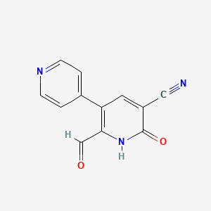 6-Formyl-2-oxo-5-pyridin-4-yl-1H-pyridine-3-carbonitrile