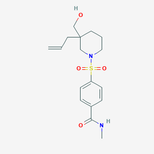 molecular formula C17H24N2O4S B5689628 4-{[3-allyl-3-(hydroxymethyl)-1-piperidinyl]sulfonyl}-N-methylbenzamide 