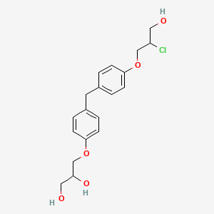 molecular formula C19H23ClO5 B568963 3-[4-[4-(2-Chloro-3-hydroxypropoxy)benzyl]phenoxy]propane-1,2-diol CAS No. 634193-72-9