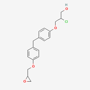 molecular formula C19H21ClO4 B568964 2-Chloro-3-[4-({4-[(oxiran-2-yl)methoxy]phenyl}methyl)phenoxy]propan-1-ol CAS No. 194672-61-2