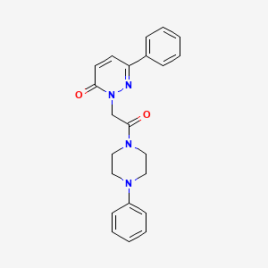 molecular formula C22H22N4O2 B5689642 2-[2-oxo-2-(4-phenyl-1-piperazinyl)ethyl]-6-phenyl-3(2H)-pyridazinone 