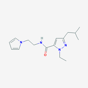 molecular formula C16H24N4O B5689644 1-ethyl-3-isobutyl-N-[2-(1H-pyrrol-1-yl)ethyl]-1H-pyrazole-5-carboxamide 
