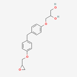 molecular formula C19H22O5 B568965 1,2-Propanediol, 3-[4-[[4-(oxiranylmethoxy)phenyl]methyl]phenoxy]- CAS No. 303733-72-4