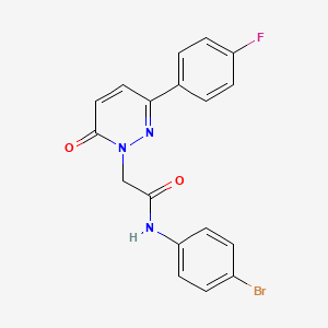 molecular formula C18H13BrFN3O2 B5689658 N-(4-bromophenyl)-2-[3-(4-fluorophenyl)-6-oxo-1(6H)-pyridazinyl]acetamide 