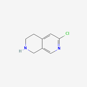 molecular formula C8H9ClN2 B568968 6-氯-1,2,3,4-四氢-2,7-萘啶 CAS No. 1196151-85-5