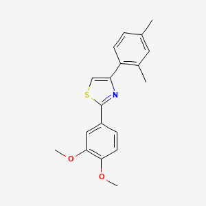 molecular formula C19H19NO2S B5689705 2-(3,4-dimethoxyphenyl)-4-(2,4-dimethylphenyl)-1,3-thiazole 