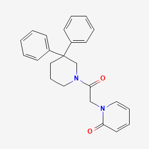 molecular formula C24H24N2O2 B5689712 1-[2-(3,3-diphenylpiperidin-1-yl)-2-oxoethyl]pyridin-2(1H)-one 